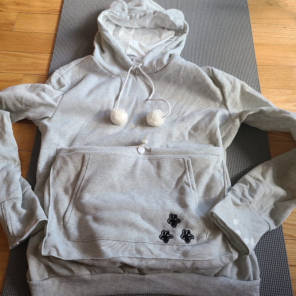 Kangaroo cat pouch sweatshirt Size XL